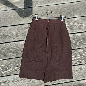 Vintage chocolate brown Sonja Blake wool skirt
